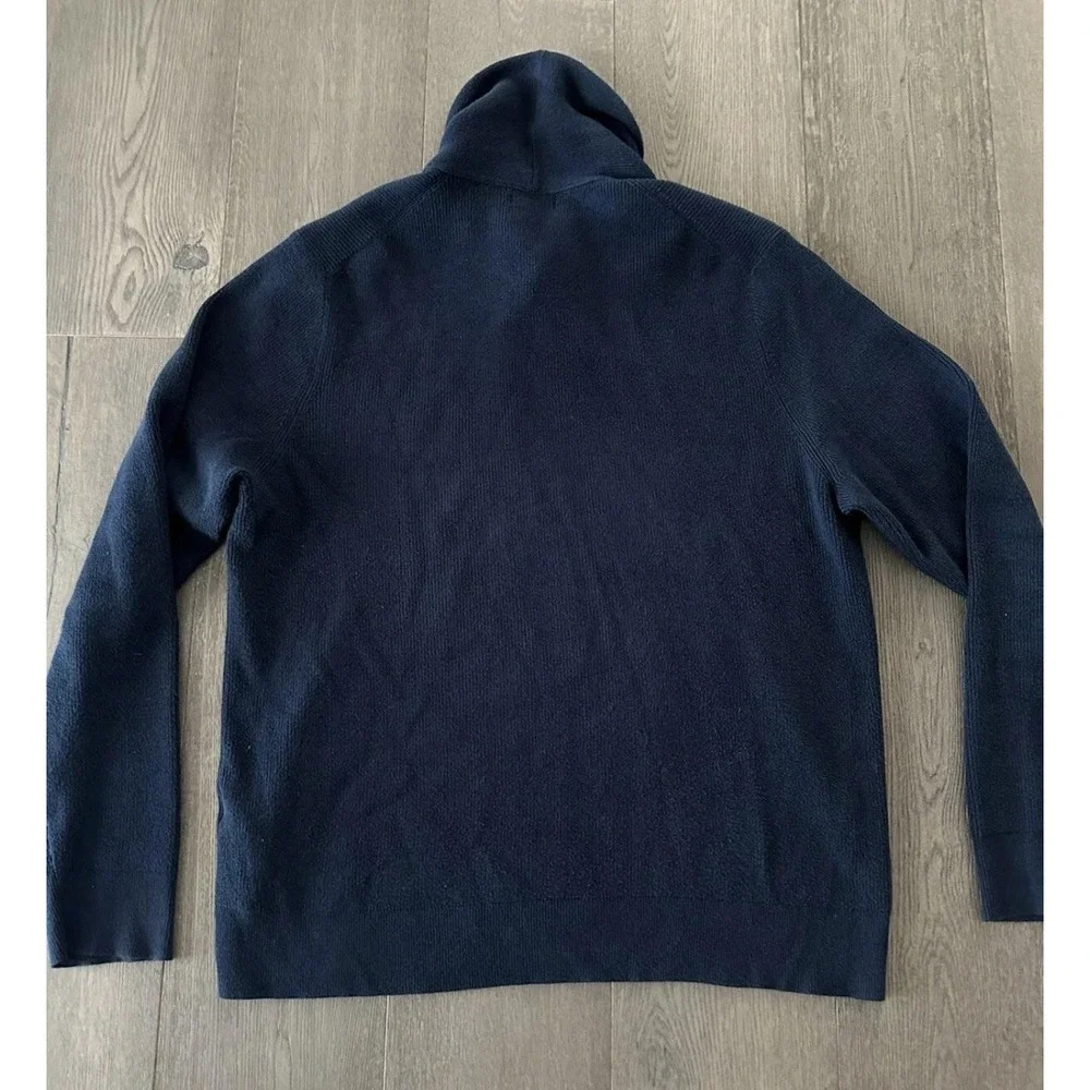 MICHAEL Michael‎ Kors Sweater Mens 2XL Blue Shawl Collar Cotton Knit Pullover